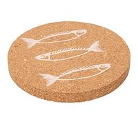 Dexam Posavasos de Corcho, Estampado de Pescado, Juego de 4