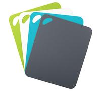 Dexas Heavy Duty Grippmat Flexible Cutting Board Set of Four Juego de 4 Tablas de Cortar, Plástico, Gris/Turquesa/Blanco/Verde