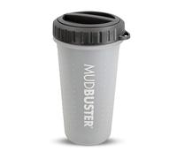 Dexas Lidded MudBuster - Limpiador portátil para patas de perro, color gris claro, grande con tapa