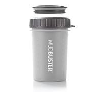 Dexas Lidded MudBuster Limpiador portátil para patas de perro, gris claro, mediano con tapa