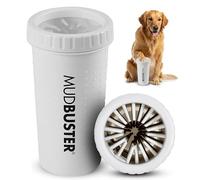 Dexas MudBuster - Limpiador portátil de patas para perros, grande, edición especial color blanco brillante, suministros y accesorios para mascotas de primera calidad