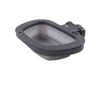 Dexas Pets - Taza Rectangular Plegable Plegable para Perros, Capacidad de 2,5 Tazas, Color Gris Claro