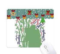 Dexbo China Chengdu Panda Bambu * wordcloud Mouse Pad Juego Navidad Oficina Mat Almohadilla de Goma