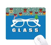 Dexbo Gafas Conocimiento Buena Ciencia Mouse Pad Juego Navidad Oficina Mat Almohadilla de Goma