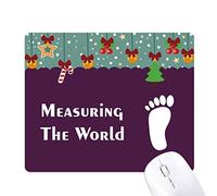 Dexbo La medición de World Sports Pasos Mouse Pad Juego Navidad Oficina Mat Almohadilla de Goma