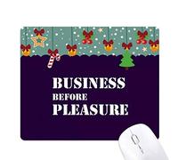 Dexbo Los Negocios Antes Que el Placer Mouse Pad Juego Navidad Oficina Mat Almohadilla de Goma