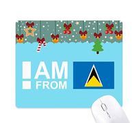 Dexbo Soy de Santa Lucía Mouse Pad Juego Navidad Oficina Mat Almohadilla de Goma