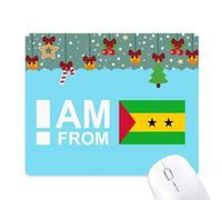 Dexbo Soy de Santo Tomé y Príncipe Mouse Pad Juego Navidad Oficina Mat Almohadilla de Goma