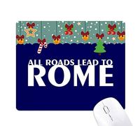 Dexbo Todos los Caminos conducen Mouse Pad Juego Navidad Oficina Mat Almohadilla de Goma