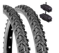 Dexestone 2 Neumáticos 26x1.90 + Schrader America Neumáticos MTB Negro Bicicleta Montaña 47-559