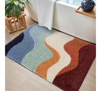 DEXI Alfombra Baño 50 x 80 cm, Alfombra Bañera Antideslizante y Absorbente, Suave y Cómoda, Alfombrilla Lavables para Ducha, Bañera, Multicolor
