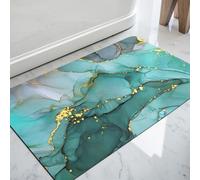 DEXI Alfombra Baño Antideslizante 43 x 80 cm, Alfombrilla Súper Absorbente y Lavable, Alfombras Secado Rapido para Ducha, Verde