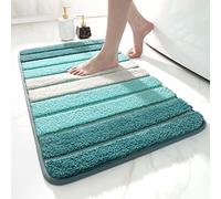 DEXI Alfombra Baño Antideslizante 50 x 80 cm, Alfombrilla Absorbente, Alfombras Lavable a Máquina con Microfibras Suaves de Agua para Bañera, Ducha, Verde