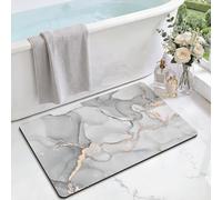 DEXI Alfombra Baño Antideslizante 60 x 90 cm, Alfombrilla Súper Absorbente y Lavable, Alfombras Secado Rapido para Ducha, Gris Claro