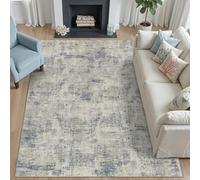 DEXI Alfombra Salon 152 x 244 cm, Alfombras Dormitorio Pelo Corto Lavable, Suave y Cómoda, Moderna Abstracta Tapetes Decorativas para Sala de Estar, Habitación, Comedor, Azul