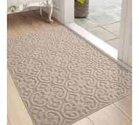 DEXI Felpudo de Entrada 81 x 122 cm, Alfombrilla Antideslizante Duradero, Felpudos Absorbente Lavable, Alfombra Casa Interior para Perro, Puerta, Beige