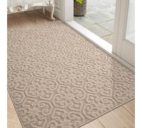 DEXI Felpudo de Entrada 92 x 152 cm, Alfombrilla Antideslizante Duradero, Felpudos Absorbente Lavable, Alfombra Casa Interior para Perro, Puerta, Beige
