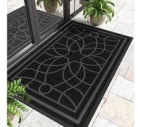 DEXI Felpudo Entrada Casa 120 x 180 cm, Felpudos Antideslizante y Absorbente, Fácil de Limpiar, Alfombra para Puerta Interior y Exterior, Pasillo, Balcón, Negro