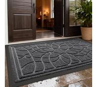 DEXI Felpudo Entrada Casa 120 x 180 cm, Felpudos Exterior Antideslizante y Lavable, Impermeable Alfombra Atrapar Suciedad para Puerta Principal, Balcón, Jardín, Gris Oscuro