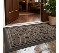 DEXI Felpudo Entrada Casa 40 x 60 cm, Felpudos Exterior Antideslizante y Lavable, Impermeable Alfombra Atrapar Suciedad para Puerta Principal, Balcón, Jardín, Marrón