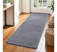 DEXI Felpudo Entrada Casa 60 x 180 cm, Alfombrilla Antideslizante, Lavable a Máquina, Absorbente Alfombra para Puerta Interior y Exterior, Pasillo, Gris-Azul
