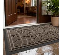DEXI Felpudo Entrada Casa 90 x 150 cm, Felpudos Exterior Antideslizante y Lavable, Impermeable Alfombra Atrapar Suciedad para Puerta Principal, Balcón, Jardín, Marrón