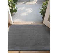 DEXI Felpudo para Puerta de Entrada, Antideslizante, de Perfil bajo, Lavable, para Entrada Interior, 49,5 x 80 cm, Color Gris