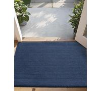 DEXI Tapete para Puerta Interior, Antideslizante, de Perfil bajo, Lavable, para Entrada, 49,5 x 80 cm, Color Azul