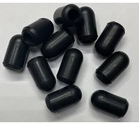 dexierp Fuerza de protección para 3/8" 9 mm (Paquete de 12) Redondo OD Tubo Extremo Silla Pierna Palo virola Muebles pies Tapa de Goma Taza Almohadilla Cubierta Piso Tapones Protectores