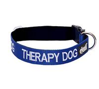 Dexil Limitado Therapy Dog Collar para Perro Acolchado de Neopreno con código de Color Azul SM L-XL PREVIENE Accidentes advirtiendo a Otros sobre su Perro con anticipación (L-XL)