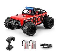 dexinco Coche teledirigido RC Auto 4WD, Escala 1/18, 2,4 GHz, 40 km/h, Resistente al Agua, camión teledirigido, con 2 baterías, 60 Minutos, Tiempo de Funcionamiento, Juguete para Coche, Rojo