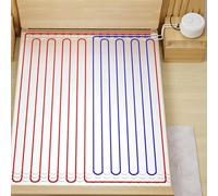 Dexinhdh Alfombra Eléctrica Calefactable, Calentador De Pies Portátil para Escritorio, con Doble Temperatura Y Doble Control, Calefacción por Circulación De Agua, para Tatami(1500w,4.2 m²)