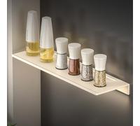 Dexinhdh Estante Flotante con Luz LED, Estantes De Pared De Metal con Luz LED, Estante Colgante con Carga USB para Sala De Estar, Cocina Y Baño(40cm)