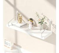 Dexinhdh Estante Flotante De Madera para Exhibición, Estantes Flotantes para Decoración De Pared, Gran Capacidad De Carga, Ahorra Espacio. Estante Colgante para Exhibición(B,40cm)