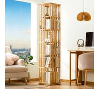 Dexinhdh Estantería Giratoria Cuadrada De 6 Niveles, Estantería De Almacenamiento De Pie con Exhibición De 360 Grados Y Almohadillas Antideslizantes, Organizador Multifuncional(A)