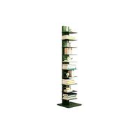 Dexinhdh Estantería Vertical Tipo Columna De 11 Niveles, Librería Moderna Abierta, Estantes Ajustables, Rack De Almacenamiento Metálico De Pie para Oficina, Sala De Estar(Green)