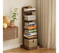 Dexinhdh Estantería Vertical Tipo Columna De 5 Niveles, Moderna Librería Abierta con Base Y Pies Antideslizantes, Dispositivo Antivuelco Y Estructura De Madera, para Oficina, Dormitorio(C)