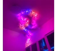 Dexinhdh Luces LED Con Forma De Nube Para Techo, Luz 3D De Nube De Tormenta RGB Con Mando A Distancia, Tira De Luces Multicolor Con Sincronización De Música Para Sala De Juegos(2m)
