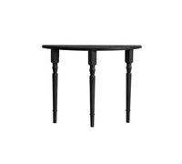 Dexinhdh Mesa Consola Semicircular, Mesa De Entrada Semicircular Estrecha con Patas Ajustables, Ahorra Espacio. Mesas Auxiliares Semicirculares De Madera Maciza(Black,80 * 25 * 90cm)