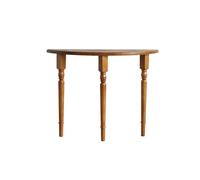 Dexinhdh Mesa Consola Semicircular, Mesa De Entrada Semicircular Estrecha con Patas Ajustables, Ahorra Espacio. Mesas Auxiliares Semicirculares De Madera Maciza(Walnut,80 * 25 * 80cm)