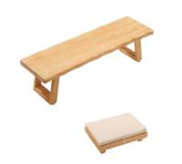 Dexinhdh Mesa de Piso Japonesa, Mesa de Centro Rectangular con Taburete tapizado, para Sala de Estar(100cm)