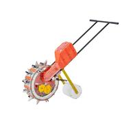 Dexinhdh Sembradora Manual De Empuje para Jardín, De Acero Inoxidable, con Ruedas, Profundidad De Siembra Ajustable Y Resorte Elástico, para Soja, Maní, Maíz Y Algodón(12 nozzles)