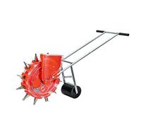 Dexinhdh Sembradora Manual De Empuje para Jardín, Sembradora De Precisión con Placa De Ajuste De Espaciado De Plantas Y Rueda De Cobertura del Suelo, para Soja, Maní, Maíz(8 nozzles)