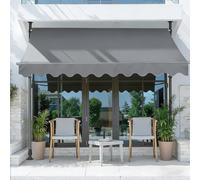 Dexinhdh Toldo Retráctil Manual, Toldos para Patio Exterior para Días Soleados Y Lluviosos, Altura Y Ángulo Ajustables, Sin Necesidad De Taladrar, Toldos para Puertas, Ventanas, Terrazas(A,3.5M)