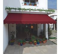 Dexinhdh Toldo Retráctil Manual, Toldos para Patio Exterior para Días Soleados Y Lluviosos, Altura Y Ángulo Ajustables, Sin Necesidad De Taladrar, Toldos para Puertas, Ventanas, Terrazas(F,3M)