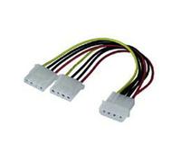 Goobay Cable de Alimentación Molex a 2x Molex 15cm