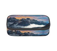 DEXNEL Alpine Scenery Vivid Sky Above - Estuche escolar portátil con cremallera, estuche multifuncional resistente de alta capacidad para niños, Black, Talla única, Organizador de bolsas