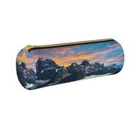 DEXNEL Alpine Scenery Vivid Sky Above School - Estuche para lápices con cremallera, elegante y práctico estuche para lápices, regalo para niños y niñas, White, Talla única, Organizador de bolsas