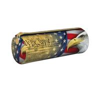 DEXNEL American Eagle - Estuche escolar con cremallera, elegante y práctico estuche para lápices, regalo para niños y niñas, White, Talla única, Organizador de bolsas