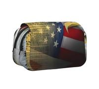 DEXNEL American Eagle - Estuche para lápices con impresión de águila, práctica caja de almacenamiento para bolígrafos o marcadores de acuarela, Black, Talla única, Organizador de bolsas